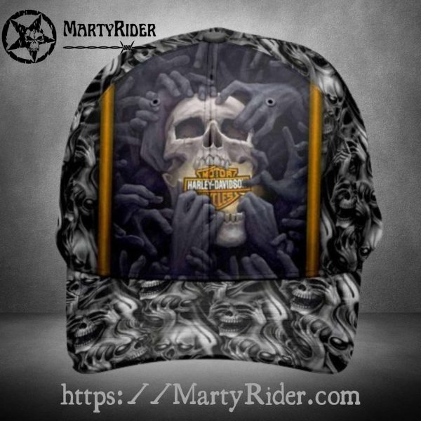 Skull and Hands Harley Davidson Caps – Dark Soul Reach
