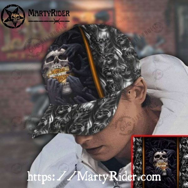 Skull and Hands Harley Davidson Caps – Dark Soul Reach