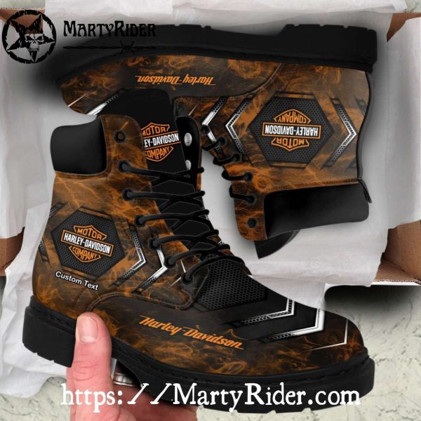 Smoky Flame Harley Davidson Shoes Mens Harley Riding Boots