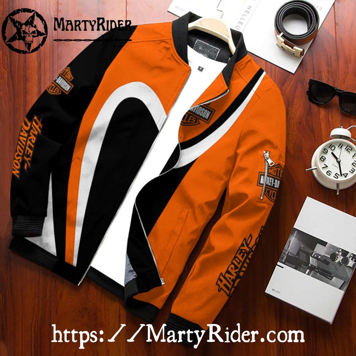 Smooth Wave bomber harley orange black harley davidson style Smooth Wave bomber harley orange black harley davidson style