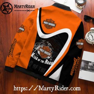 Smooth Wave bomber harley orange black harley davidson style