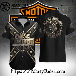 Sons Of Anarchy Tribute Harley Davidson Aloha Shirt