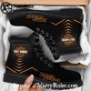 Custom Orange Splash Harley Davidson Crocs for Bikers