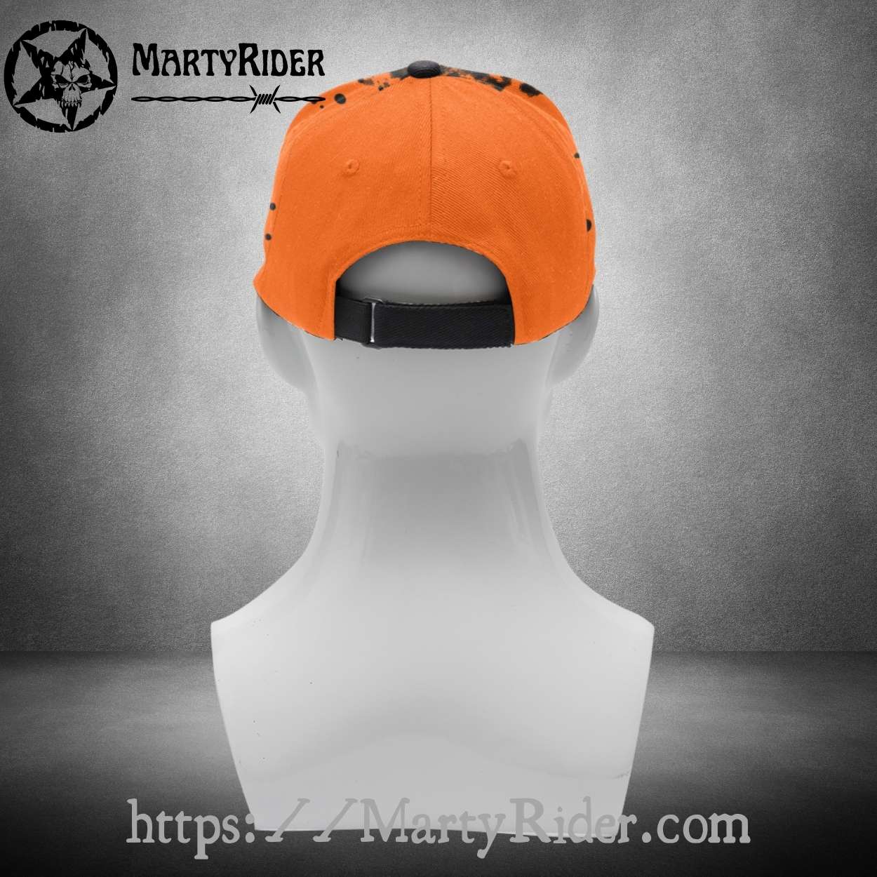 Splatter Art Harley Davidson Caps – Black Orange Style Splatter Art Harley Davidson Caps – Black Orange Style