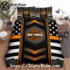 Twin Skulls Feather Harley Davidson Bedding Sets Gothic