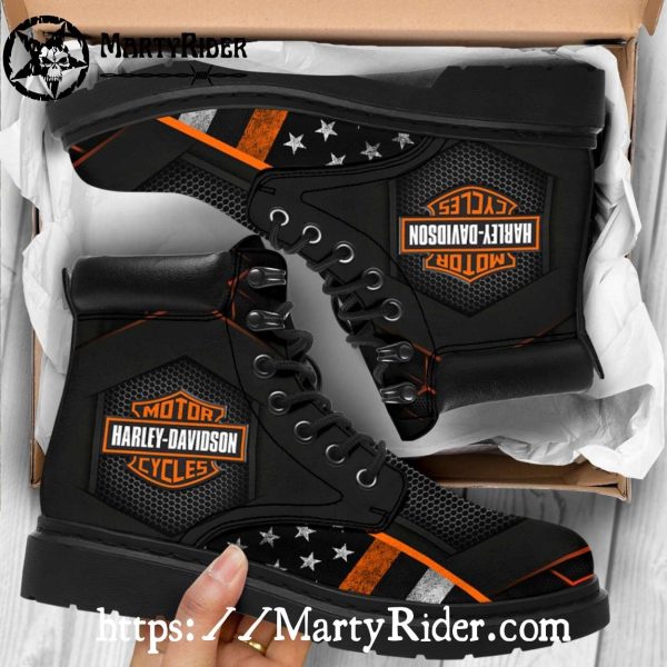 Stars and Stripes Harley Davidson Shoes Mens Harley Riding Boots
