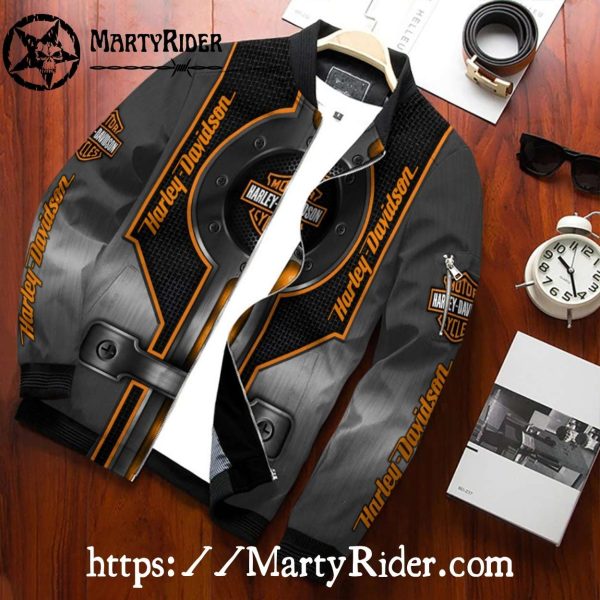 Steel Plate Shield Harley Davidson Bomber Jacket