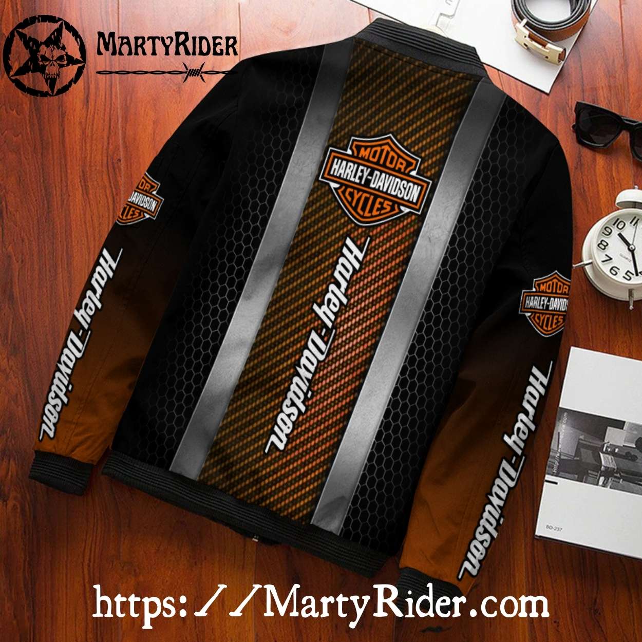 Steel Stripe Carbon Fiber Harley Davidson Bomber Jackets Steel Stripe Carbon Fiber Harley Davidson Bomber Jackets