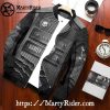 Steel Stripe Carbon Fiber Harley Davidson Bomber Jackets