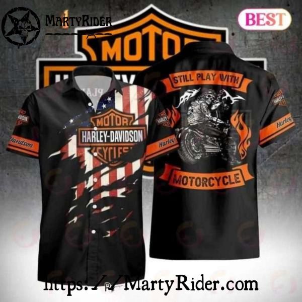 Still Ride With Fire Biker Harley Davidson Aloha Shirt