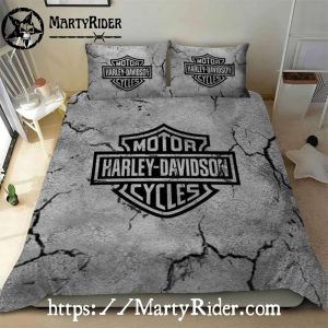 Stone Texture Harley Davidson Bedding Sets Raw Concrete