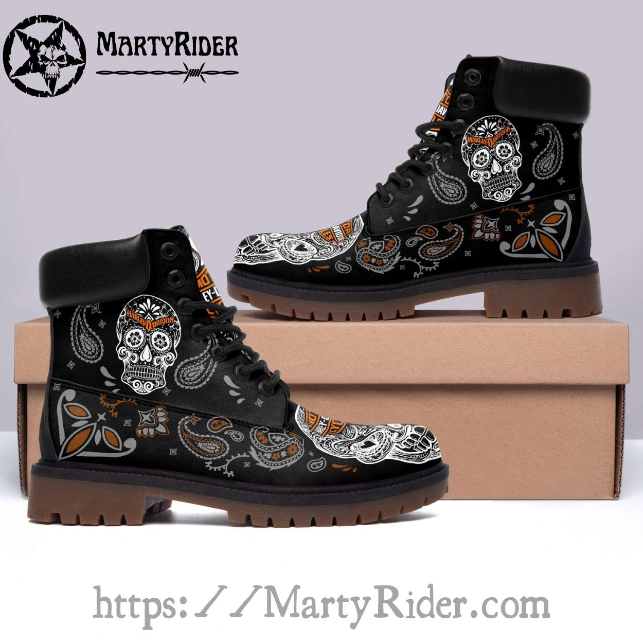 Sugar Skull Harley Davidson Shoes Timberland Mens Boots Sugar Skull Harley Davidson Shoes Timberland Mens Boots
