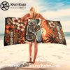 Skull and Twin Bikes Harley Davidson Beach Towels