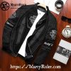Yellow Stripes Black Harley Davidson Bomber Jacket