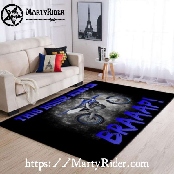 This House Runs on Braaap Dirt Bike Rug