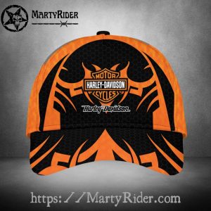 Tribal Orange Harley Davidson Cap Classic Fit