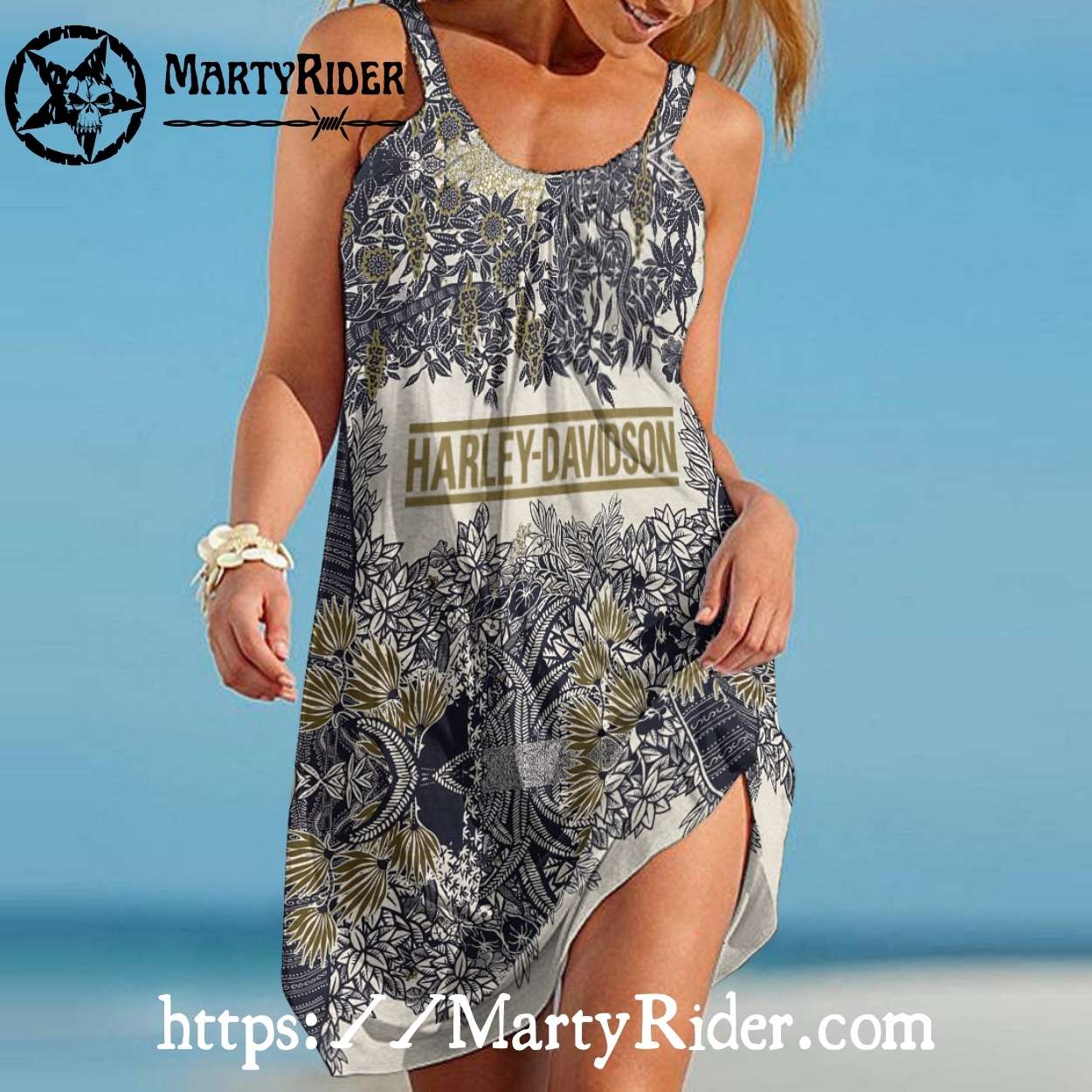 Tropical Floral Harley Davidson Dresses Elegant Summer Tropical Floral Harley Davidson Dresses Elegant Summer