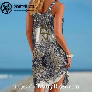 Tropical Floral Harley Davidson Dresses Elegant Summer
