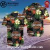 Tropical Island Harley Davidson Aloha Shirt In White And Brown