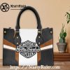 Winged Skull Monochrome Harley Davidson Leather Bag