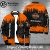 White Black Orange Harley Davidson Bomber Jackets bomber harley