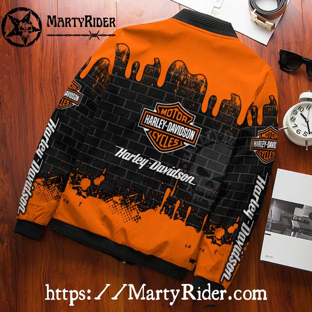 Urban Graffiti Brick Wall bomber Harley Davidson Jackets Urban Graffiti Brick Wall bomber Harley Davidson Jackets