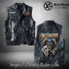 Harley Davidson Biker Vest Skeleton Chain Black Leather