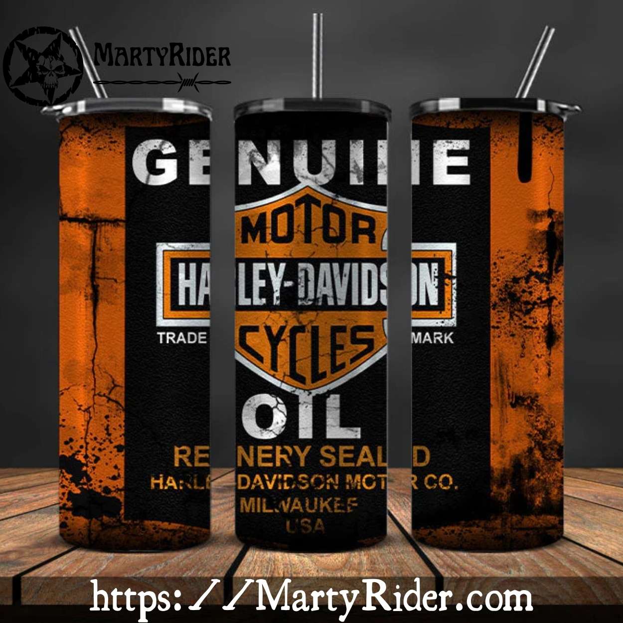 Vintage Oil Can Texture Harley Davidson Tumblers 20oz Vintage Oil Can Texture Harley Davidson Tumblers 20oz
