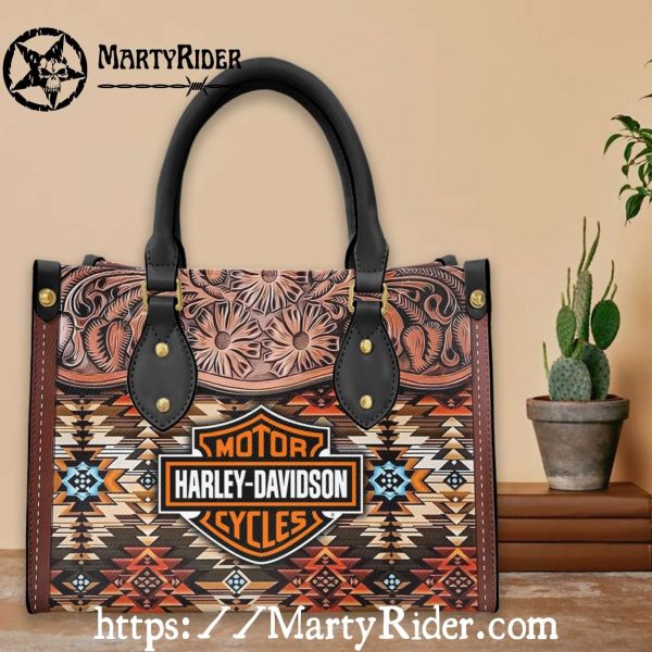 Western Floral Tribal Harley Davidson Leather Bags