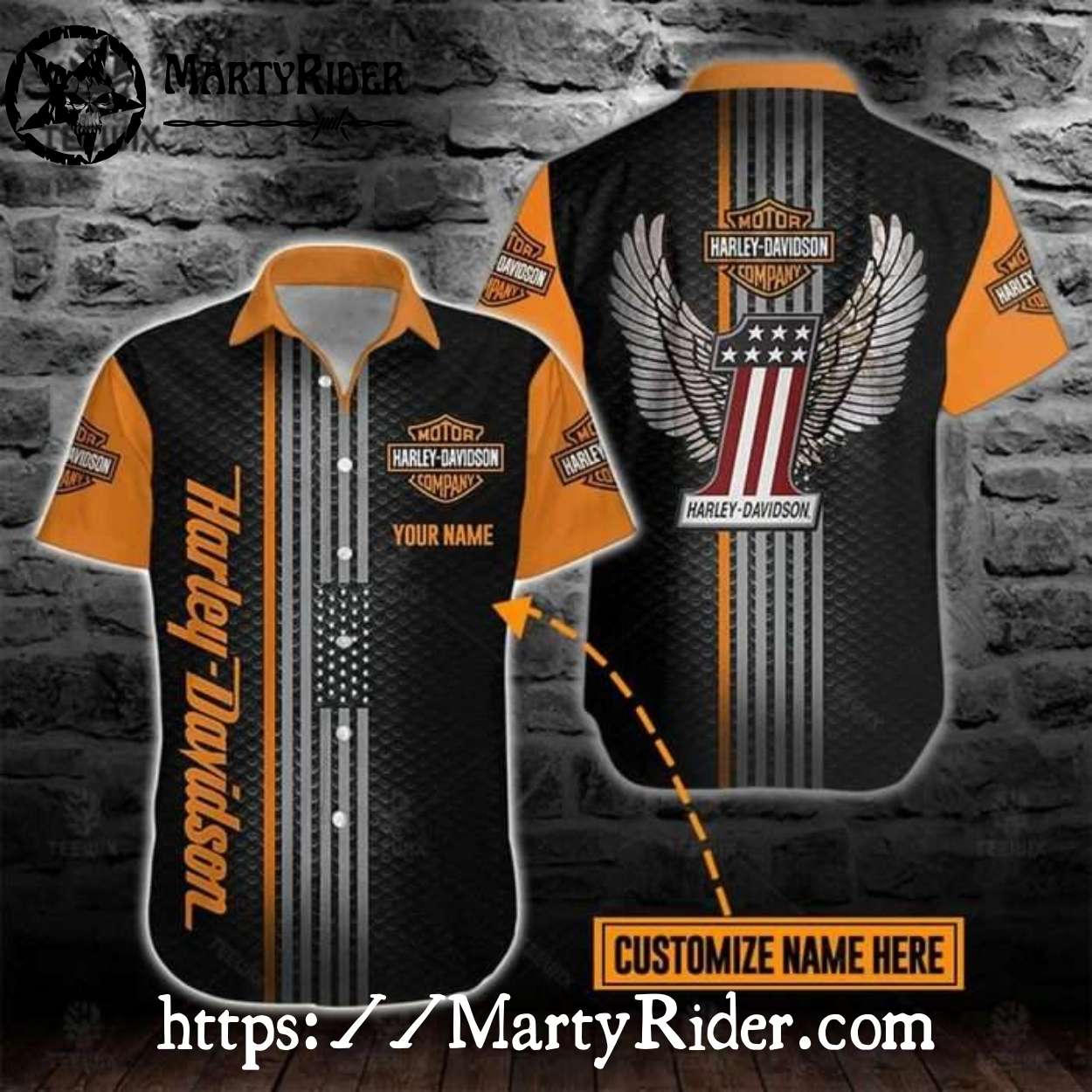 Winged American Flag Harley Davidson Aloha Shirt Customizable Winged American Flag Harley Davidson Aloha Shirt Customizable