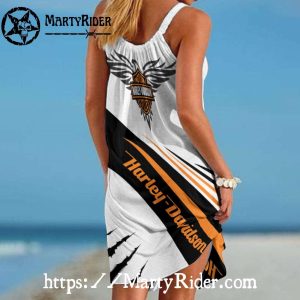 Winged Emblem Harley Davidson Beach Dress White Breeze
