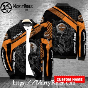 Winged Skull Chains bomber jacket Harley Davidson Bomber