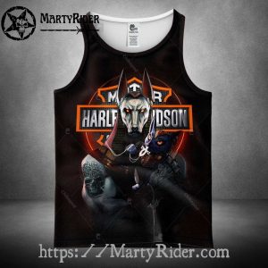Wolf Mask Warrior Style Tank Top Harley Davidson