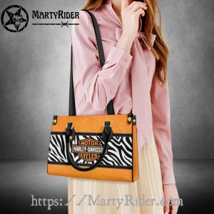 Zebra Orange Combo Harley Davidson Leather Bags