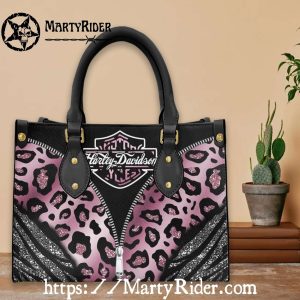 Zipper Leopard Glam Harley Davidson Leather Bags