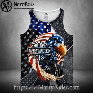 American Eagle Flag Harley Davidson Tank Top for Riders