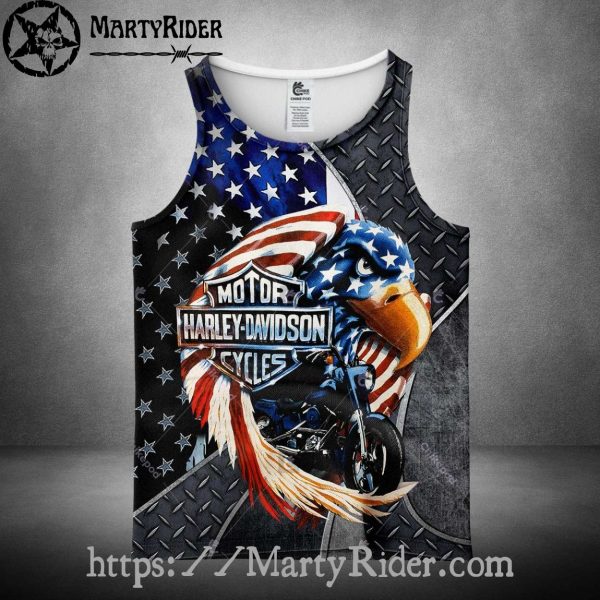 American Eagle Flag Harley Davidson Tank Top for Riders