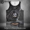 Carbon Skull Badge Harley Tank Top for Hardcore Men