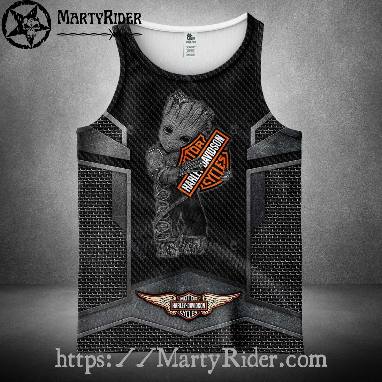 Cute Groot Style Harley Davidson Tank Top for Fans Cute Groot Style Harley Davidson Tank Top for Fans