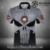 Orange Trim Skull Harley Davidson Polo Shirt