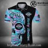Purple Skull Fox Racing Style Harley Davidson Polo