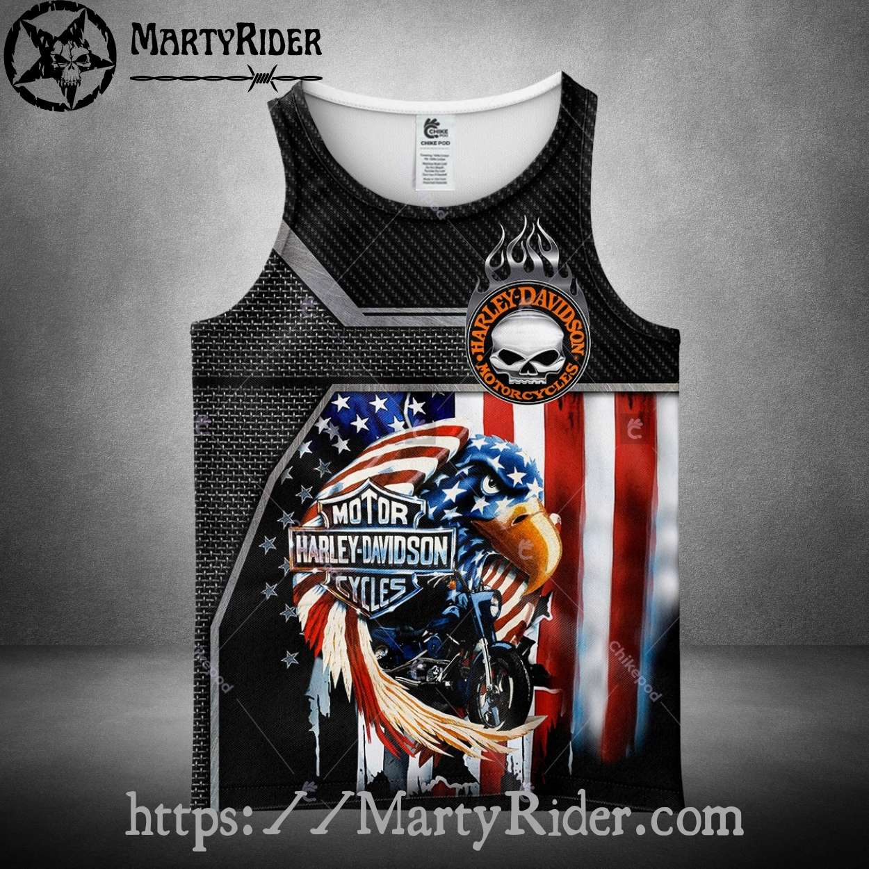 Patriotic Eagle Ride Harley Davidson Tank Top Bold Patriotic Eagle Ride Harley Davidson Tank Top Bold